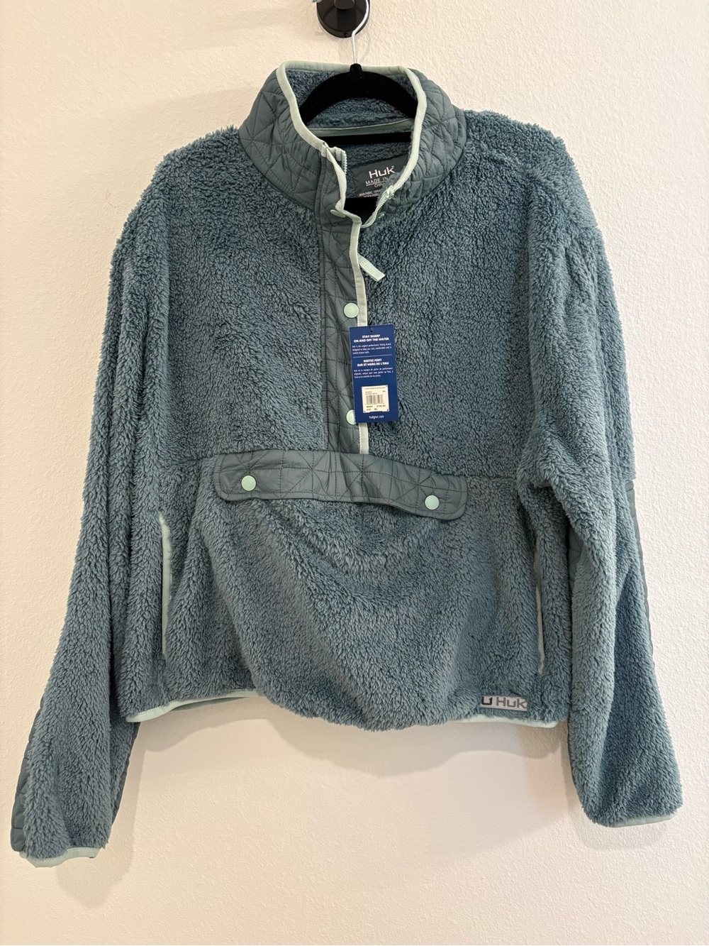 NWT Huk Women's Evergreen Plush Fleece Pullover Jacket